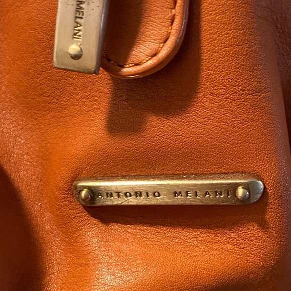 ANTONIO MELANI BURNT IRANGE LEATHER HAND BAG - Picture 4 of 7